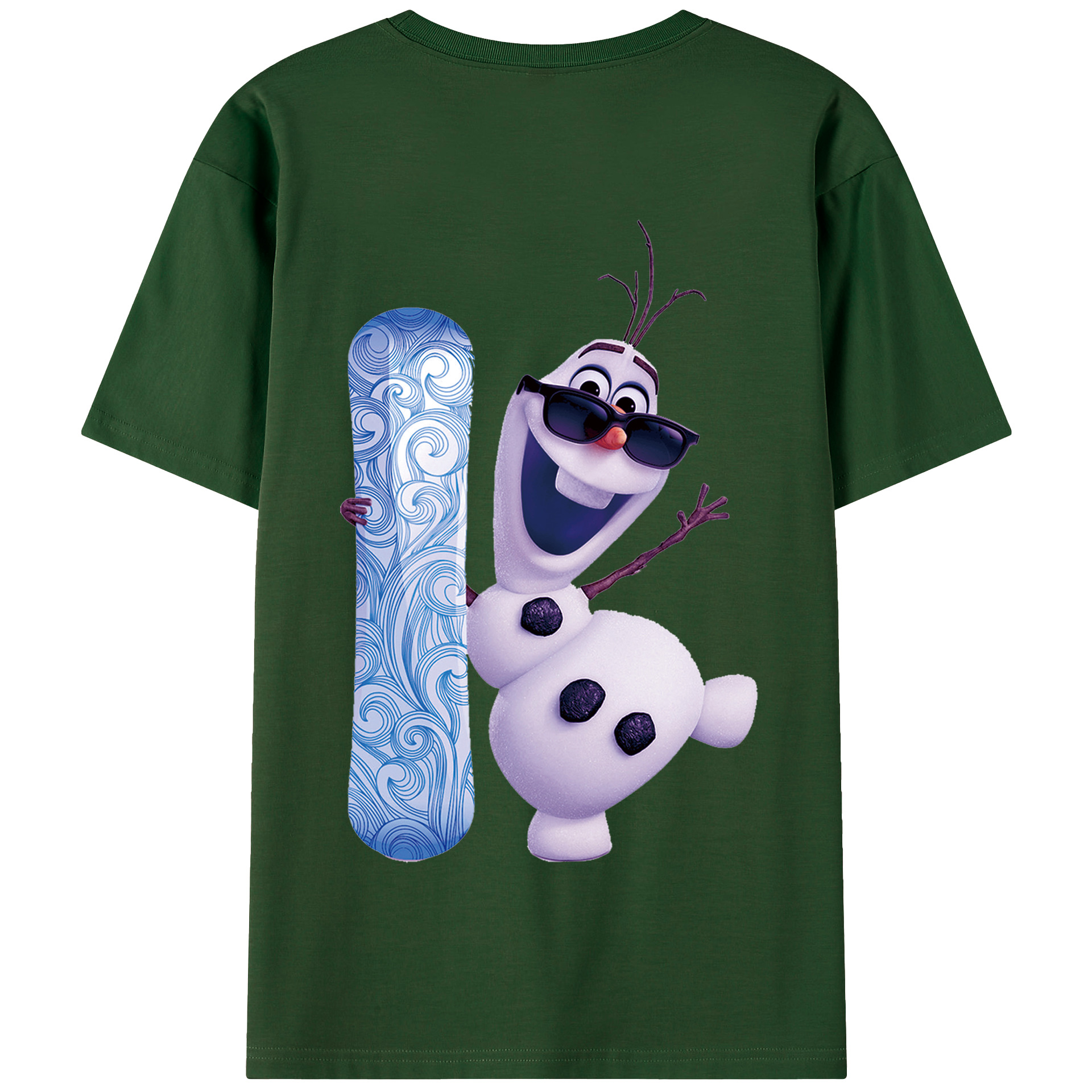 （画像用） アナと雪の女王 アンナ エルサ Frozen Anna Elsa 綿100％半袖Tシャツ（背面プリント）